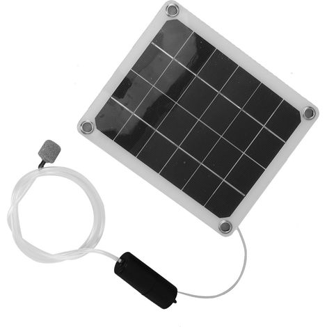 20W Pompe à Air Solaire Silencieuse Aérateur d'Étang Imperméable avec Pierre à Bulles pour Bassin à Poissons (1/5)