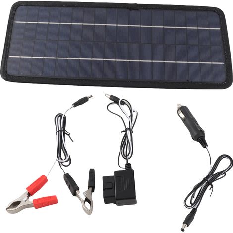 Ortviai Chargeur Solaire 12 V 5 W pour Voiture, Moto, Bateau, Camping-car – Entretien Batterie Auto