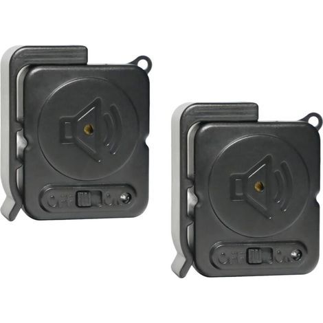 BUNTHAUS Türgriff-Alarm-Set (2 Stück), 120-dB-Vibrationssensor erkennt Tür- und Fensteröffnung, Alarm, Sicherheitssystem gegen Diebstahl (Schwarz)