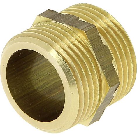Watts – Raccord laiton à visser égal Mâle 3/4" – Filetage 20x27 – Raccord mâle/mâle pour installations sanitaires