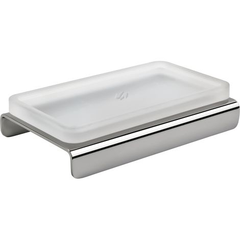 COLOMBO DESIGN Forever porta sapone vetro satinato cromato codice prod: B2940 (1/3)