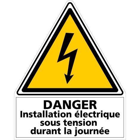 ETIQUETTE PHOTOVOLTAIQUE DANGER INSTALLATION ELECTRIQUE (C0849). Signalisation Photovoltaïque (1/5)