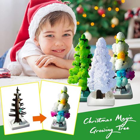 Sapin de Noël magique en papier cristal qui s'ouvre, décoration de sapin de Noël en papier flocon de neige à faire soi-même (1/5)