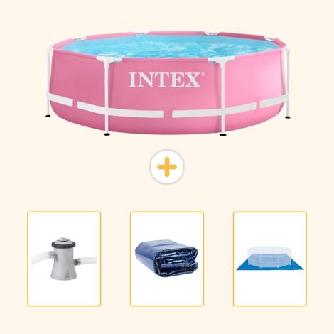 Intex Piscine Tubulaire Ronde - 244x76 cm - 4-pièces SCB76 (1/5)