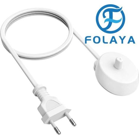 Chargeur de Brosse à Dents Électrique - FOLAYA - Modèle 3757 - Prise EU - Induction - Étanche IPX7 (1/3)