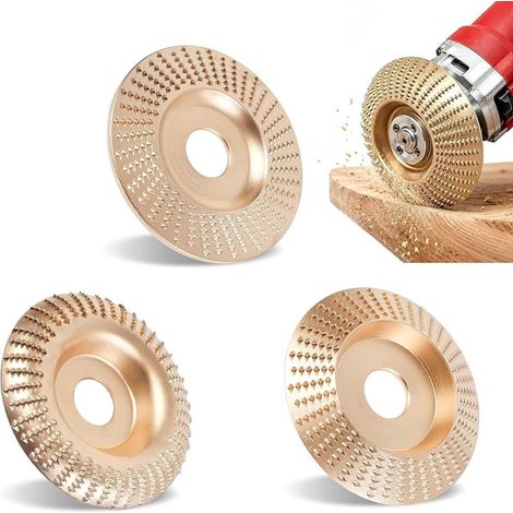 3PCS Disque de polissage pour meuleuse d'angle, pour sculpture sur bois, meule en carbure de tungstène pour la coupe, le façonnage, le ponçage et le polissage du bois (1/5)