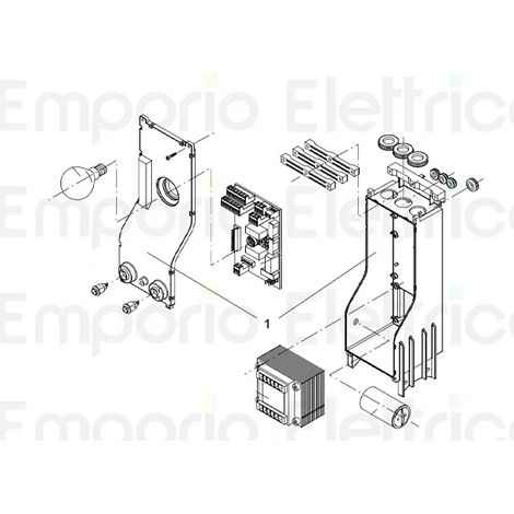 beninca pièce détachée armoire de commande x zed-ri 7b 9688351 (1/3)