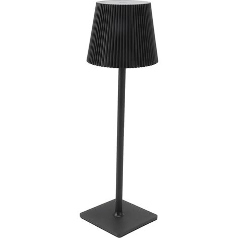 Kabellose Tischleuchte mit Touch-Steuerung, stufenloser Dimmfunktion, 4000 mAh Akku, USB-Ladefunktion, LED-Schreibtischlampe für Schlafzimmer, Büro, Café, Schwarz (1/5)