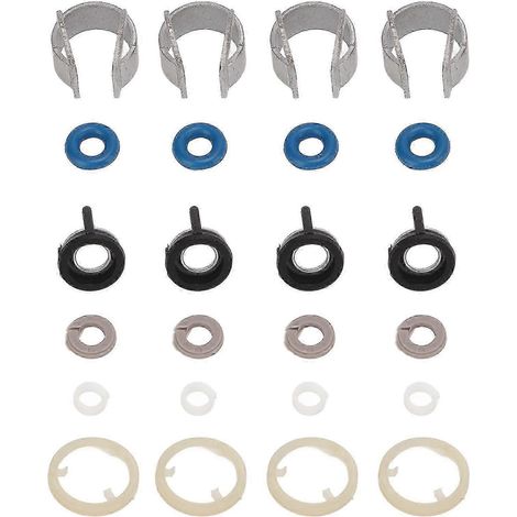 Reparatursatz für Kraftstoffeinspritzdüsendichtungen mit 4 Dichtungen (Gummi- und Metall-O-Ringe) 06h998907b, kompatibel mit Audi A3, A4, A5, S5, S4, Q5 und Q3. (1/4)