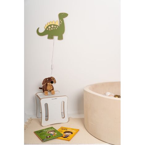 Lámpara de madera con forma de DINOSAURIO para habitación infantil - lámpara de noche para niños - tupti.lights (1/4)