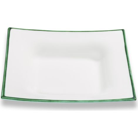 Gmundner Keramik Grüner Rand, Assiette à soupe Trend (20x20cm) (1/3)