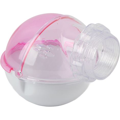 Toilette extérieure en acrylique pour hamster et cochon d'Inde - Maison de bain rose pour petite cage (1/5)