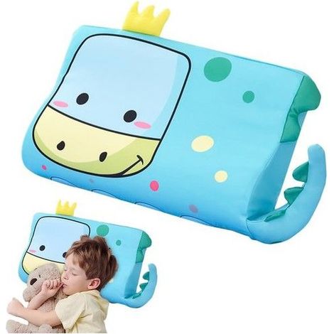 Oreiller ergonomique enfant - Schlummerkids - 45x27x6 cm - Mousse à mémoire de forme - Housse amovible et lavable (1/5)