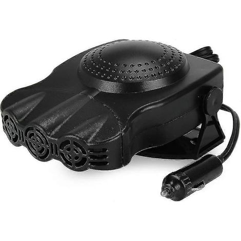 Chauffage d'habitacle, chauffage de stationnement portable, dégivrage et chauffage rapides des vitres, chauffage de voiture 12 V à trois têtes (noir) (1/5)