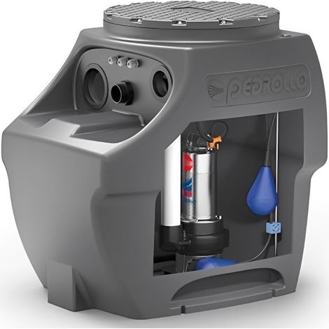 Station de relevage 250L Pedrollo SAR250ECOTOP2VORTEX - Pompe a eau 0,37 kW jusqu'à 10,8 m3/h monophasé 220V (1/5)