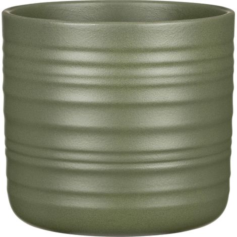 Scheurich Übertopf Serie Forest Green 850 Keramik grün Ø 12 x 11 cm