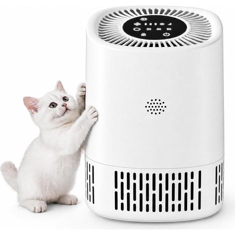 BALOVEBY Purificateur d'Air HEPA 3-en-1, CADR 100 m³/h Anti-Allergènes et Poils d'Animaux, 24 dB Mode Nuit, 15m², Portable USB-C, Minuterie (1/5)