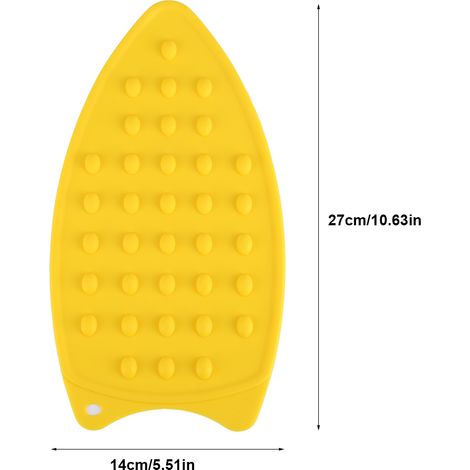 Tapis de repassage antidérapant en silicone résistant à la chaleur, protection et repose-fer à repasser (Jaune) (1/5)