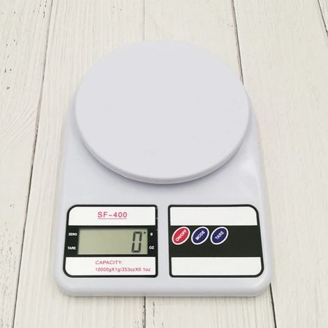 Balance de cuisine électronique numérique 10 kg x 1 g, pesée en grammes, accessoires de cuisine pour la cuisson et la pâtisserie.-AquaForge (1/5)