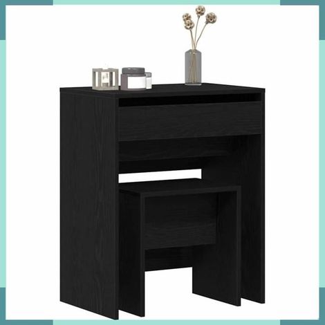 868872 Coiffeuse Chêne noir 60 x 40 x 75 cm Bois d'ingénierie (1/5)