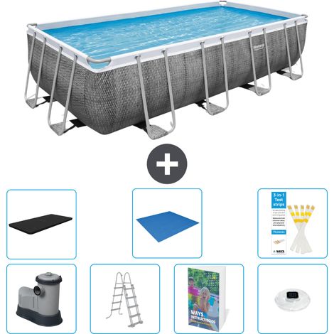 Bestway Bestway Power Steel Rectangulaire - 549x274x122 cm - 8-pièces S596 (1/4)