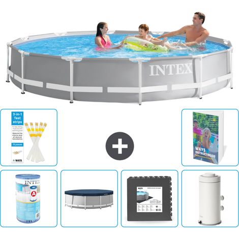 Prism Frame Pool Rund - 366x76 cm - 7-teilig S142