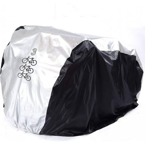 BEBUSINGOTO Housse de vélo pour 3 vélos, housse en Nylon étanche 190t, Portable, multifonctionnelle, pour l'extérieur, anti-poussière et imperméable (1/5)