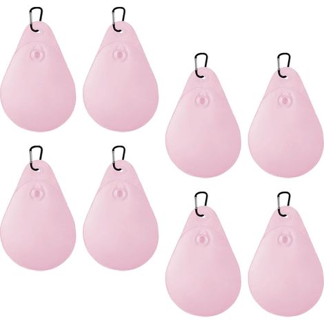 Set of 8 pool cover hanging bags, wall-mounted pool bag, pink, with hook, 34.5 x 24 cm (1/4)