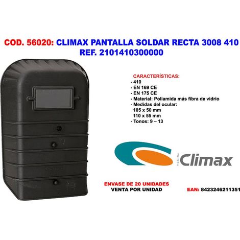 Écran de soudage droit Climax 3008 410 Réf 2101410300000