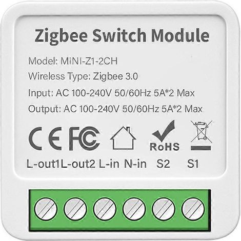 Graffiti Smart ZigBee 2-Wege-Ein/Aus-Schalter, Mini-Einbauschalter (1/5)