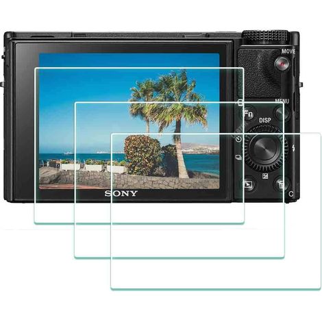 RX100M6 Screen Protectors for Sony RX100 VI RX100V / RX100 IV / RX100III / RX100II RX100 M6 M5 M4 M3, 0.3mm Tempered Glass Protector, 9H Hardness - Pack of 3