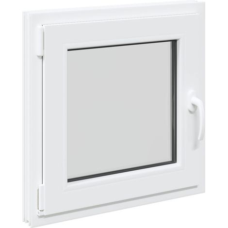 vidaXL Basement Window RISOR 50 x 50 cm PVC and Glass White