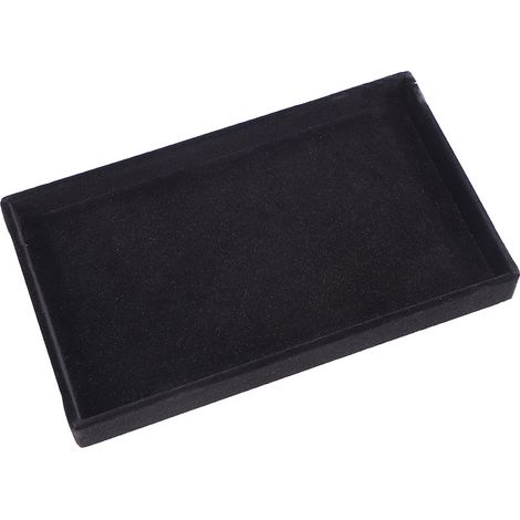 Aufbewahrungsklappe, leeres schwarzes Tablett, 21,312,42,4 cm, 1 große Schmuckschatulle aus Samt für Ringe (1/5)