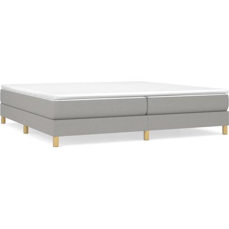 Maison Exclusive - Struttura Letto a Rete a Molle Grigio Chiaro 200x200 cm Tessuto (1/5)
