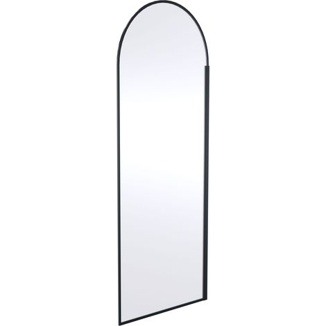 Balterley Ravenshall Contemporary Bathroom 8mm Glass Dunwooded Wetroom Screen, Matt Black, 1950 x 793 x 14mm