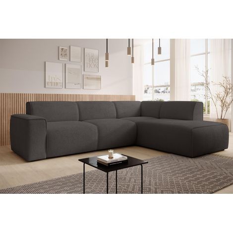 AX LIVING Couch Sofa L Form Didim L Grau – 292 cm, stilvoll & bequem R