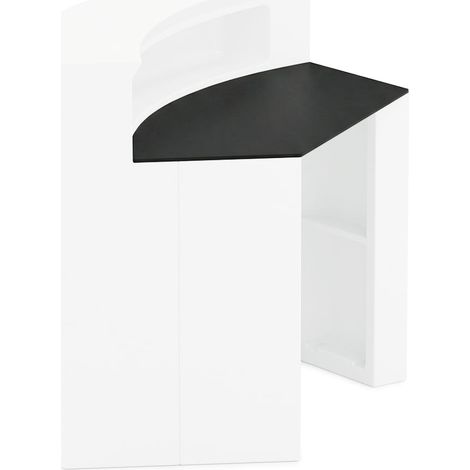 Ripiano curvo bar in HPL resistente e design premium Hangar - Antracite (1/2)