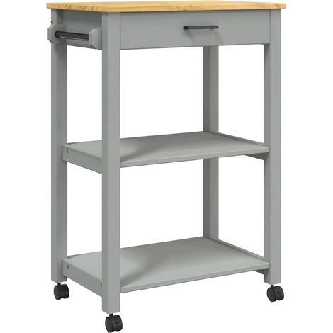 Chariot de cuisine,Chariot de Service,Desserte Cuisine MONZA 60x40x90 cm bois massif de pin CFW82025 (1/5)