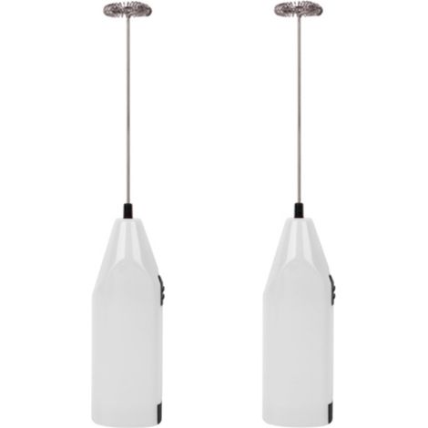 Mousseur À Lait - Fouet Électrique Portable À Piles AA - Pour Café Cappuccino Latte Matcha - Lot De 2 (1/5)