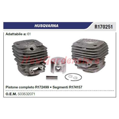 Motosierra HUSQVARNA 61 R170251 Segmentos cilindro pistón