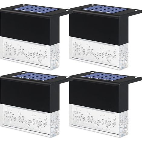 Set mit 4 LED-Solarleuchten für Terrassen und Treppen im Freien, Acrylblasen (1/5)