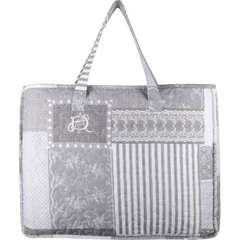 Boutis 220x240 avec 2 taies et sac Arkansas gris (1/4)