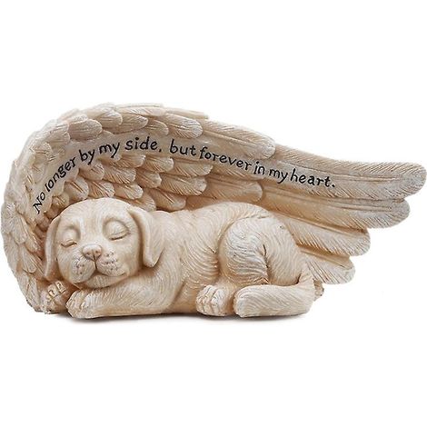 Statue d'ange de jardin pour animal de compagnie, ornement, chien, ange, pierre tombale commémorative pour animal de compagnie (1/3)