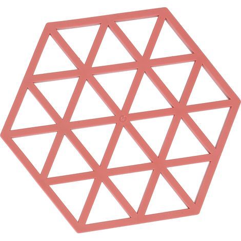 Sous-verres en silicone antidérapants pour table - Résistants chaleur et imperméables - Rouge (1/5)