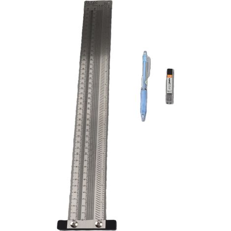 trusquinRègle de traçage ultraprecise en acier inoxydable pour le travail du bois avec crayon mécanique (1/5)