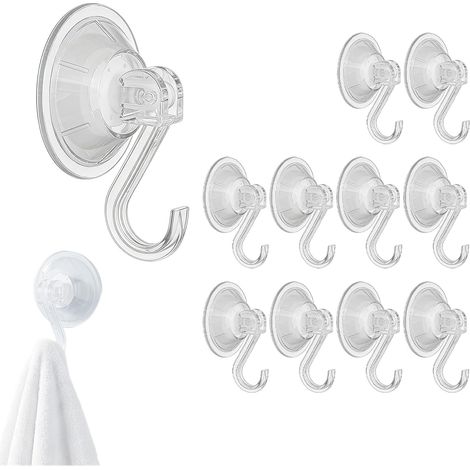 Set mit 10 Saugnapfhaken, Tragkraft 5 kg, kein Bohren erforderlich, ideal für Bad, Küche und Fenster (1/5)