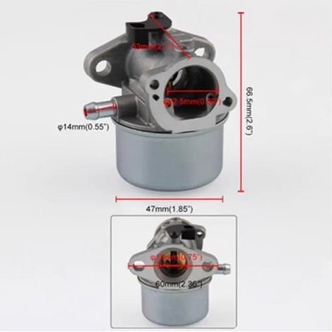 Carburador compatible con motores Briggs & Stratton 799868，498254，497347，497314 y 498170. Disponible en modelos de 4 hp，5 hp，6 hp，6,75 hp (1/5)