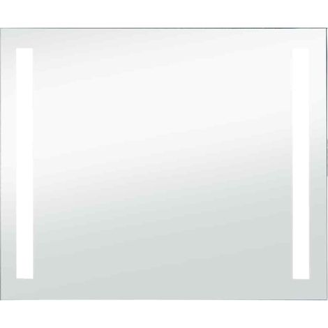 Maison Exclusive - Badezimmer-Wandspiegel mit LEDs 80x60 cm
