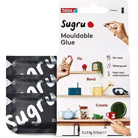Tesa Sugru colle malléable noire pack de 3 tubes