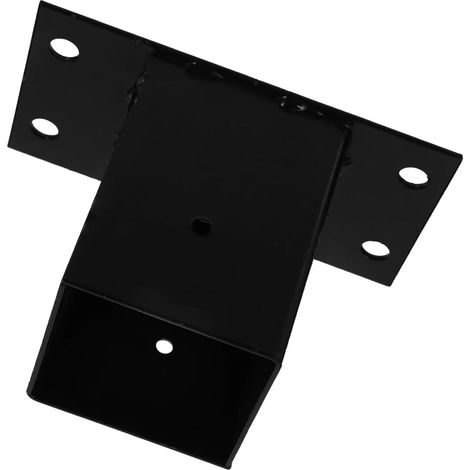 Support de poteau en fer noir pour boîte aux lettres, balustrade (1/5)